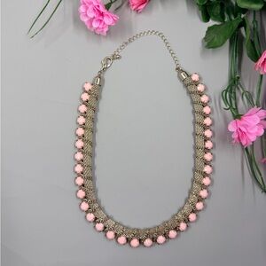 Cute Vintage Y2K Pink Rhinestone Necklace